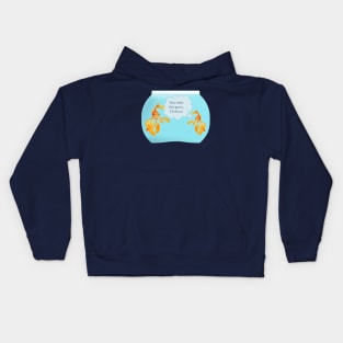 There Were Two Goldfish In A Tank Visual Pun Joke Kids Hoodie